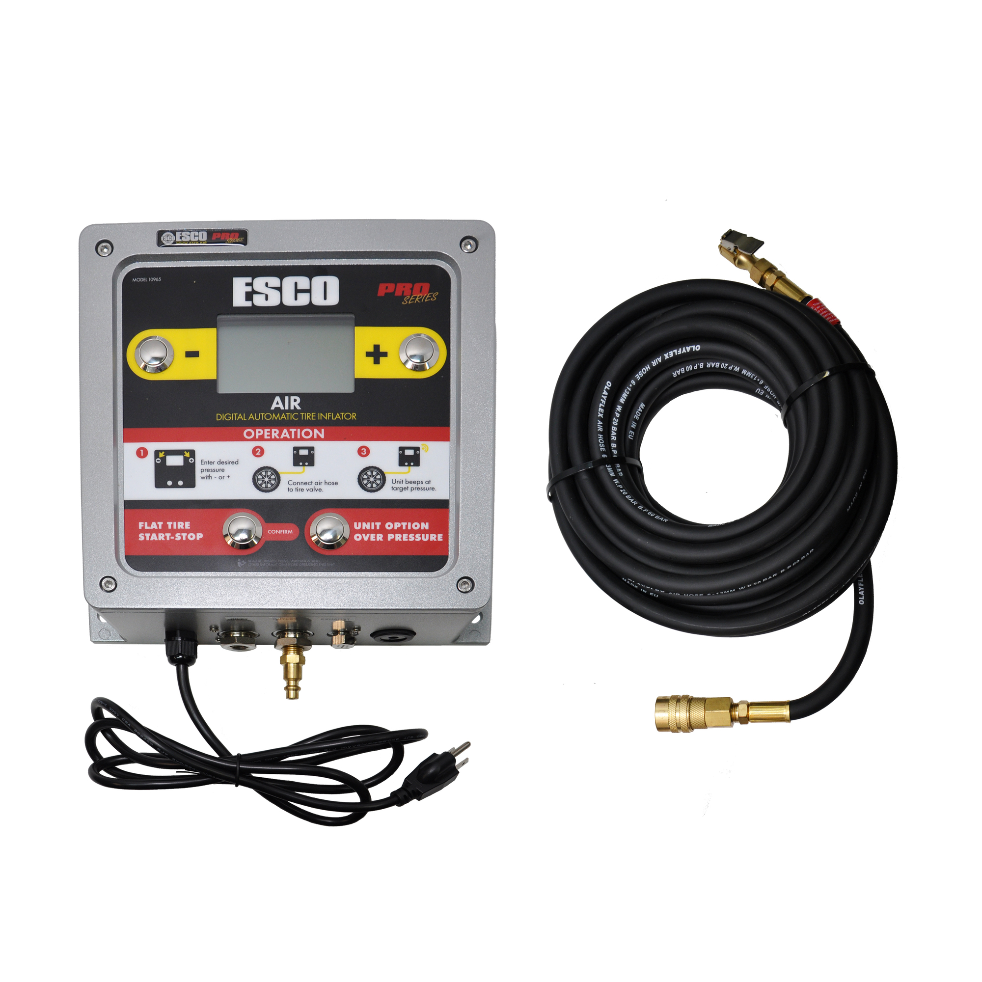 ESCO, Wall Mounted Tire Inflator, Max. PSI 145 Power Source Corded, Model# 10965